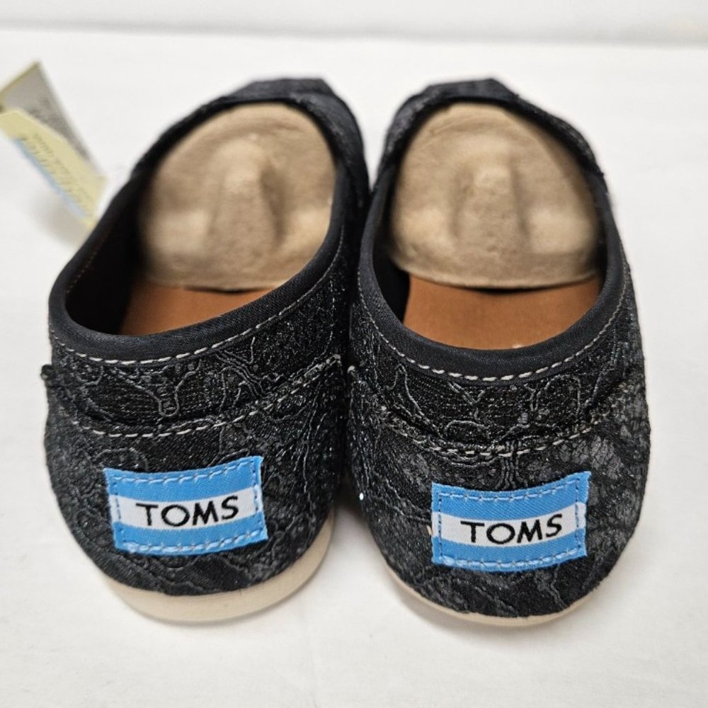 Toms Women's Classic Canvas, Pewter Lace Glitz - Picture 3 of 4